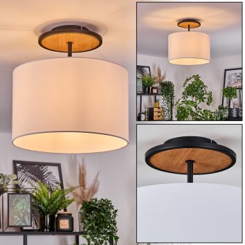 Bassagoda Plafoniera Écru, Nero, 1-Luce Bassagoda Plafoniera Écru, Nero, 1-Luce