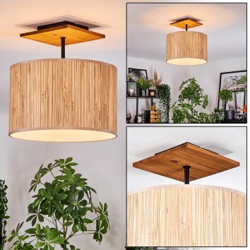 Bongal Plafoniera Écru, Nero, 1-Luce