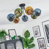 Koyoto Plafoniera, Lampada a sfera 82 cm Blu, Oro, Verde, 7-Luci