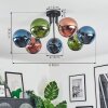 Gastor Plafoniera, Lampada a sfera 82 cm Blu, Verde, Ramato, 7-Luci