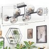 Koyoto Plafoniera, Lampada a sfera Chiaro, Grigio fumo, 10-Luci