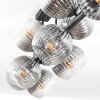 Koyoto Plafoniera, Lampada a sfera Chiaro, Grigio fumo, 10-Luci