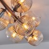 Koyoto Plafoniera, Lampada a sfera Ambrato, Chiaro, 10-Luci