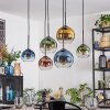 Koyoto Lampadario a sospensione, Lampada a sfera, Lampada a sospensione Blu, Oro, Verde, Chiaro, Ramato, 6-Luci
