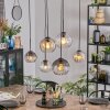 Koyoto Lampadario a sospensione, Lampada a sfera, Lampada a sospensione Ambrato, Chiaro, Grigio fumo, 6-Luci