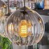 Koyoto Lampadario a sospensione, Lampada a sfera, Lampada a sospensione Ambrato, Chiaro, Grigio fumo, 6-Luci