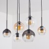 Koyoto Lampadario a sospensione, Lampada a sfera, Lampada a sospensione Ambrato, Chiaro, Grigio fumo, 6-Luci