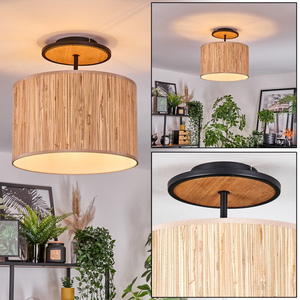 Bongal Plafoniera Écru, Nero, 1-Luce main product photo