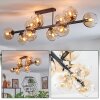 Koyoto Plafoniera, Lampada a sfera Ambrato, Chiaro, 10-Luci