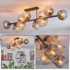 Ripoll Plafoniera, Lampada a sfera Ambrato, Chiaro, Grigio fumo, 10-Luci