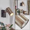 Javel Applique, Faretto da parete Ottone antico, Nero, 1-Luce