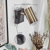 Javel Applique, Faretto da parete Ottone antico, Nero, 1-Luce