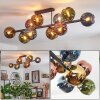 Koyoto Plafoniera, Lampada a sfera Blu, Oro, Verde, Ramato, 10-Luci