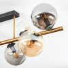 Gastor Plafoniera, Lampada a sfera Oro, Nero, 8-Luci