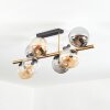 Gastor Plafoniera, Lampada a sfera Oro, Nero, 8-Luci