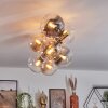 Gastor Plafoniera, Lampada a sfera Oro, Nero, 8-Luci