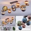 Chehalis Plafoniera, Lampada a sfera Oro, Nero, 10-Luci