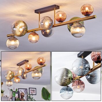 Chehalis Plafoniera, Lampada a sfera Oro, Nero, 10-Luci Chehalis Plafoniera, Lampada a sfera Oro, Nero, 10-Luci