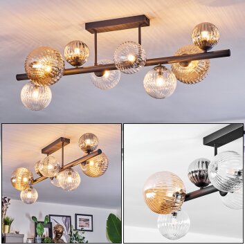 Chehalis Plafoniera, Lampada a sfera Ambrato, Chiaro, Grigio fumo, 8-Luci Chehalis Plafoniera, Lampada a sfera Ambrato, Chiaro, Grigio fumo, 8-Luci