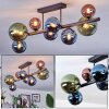Chehalis Plafoniera, Lampada a sfera Blu, Verde, Ramato, 8-Luci