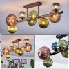 Chehalis Plafoniera, Lampada a sfera Blu, Verde, Ramato, 8-Luci