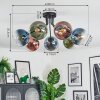 Koyoto Plafoniera, Lampada a sfera 82 cm Blu, Verde, Chiaro, Ramato, 7-Luci