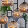 Ripoll Plafoniera, Lampada a sfera Cromo, Grigio fumo, 5-Luci