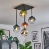 Gastor Plafoniera, Lampada a sfera Blu, Cromo, Verde, Chiaro, Ramato, Grigio fumo, 5-Luci