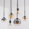Koyoto Lampadario a sospensione, Lampada a sfera, Lampada a sospensione Ambrato, Chiaro, Grigio fumo, 6-Luci