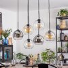 Koyoto Lampadario a sospensione, Lampada a sfera, Lampada a sospensione Ambrato, Chiaro, Grigio fumo, 6-Luci