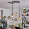 Koyoto Lampadario a sospensione, Lampada a sfera, Lampada a sospensione Ambrato, Chiaro, Grigio fumo, 6-Luci