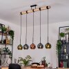 Koyoto Lampadario a sospensione, Lampada a sfera, Lampada a sospensione Écru, Nero, 5-Luci