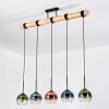 Koyoto Lampadario a sospensione, Lampada a sfera, Lampada a sospensione Écru, Nero, 5-Luci