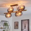 Koyoto Plafoniera, Lampada a sfera Oro, Nero, 8-Luci