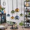Koyoto Lampadario a sospensione, Lampada a sfera, Lampada a sospensione Blu, Oro, Verde, Chiaro, 6-Luci
