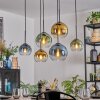 Koyoto Lampadario a sospensione, Lampada a sfera, Lampada a sospensione Blu, Oro, Verde, Chiaro, 6-Luci