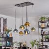 Koyoto Lampadario a sospensione, Lampada a sfera, Lampada a sospensione Blu, Oro, Verde, Chiaro, 6-Luci