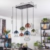 Koyoto Lampadario a sospensione, Lampada a sfera, Lampada a sospensione Blu, Verde, Chiaro, Ramato, 6-Luci