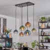 Koyoto Lampadario a sospensione, Lampada a sfera, Lampada a sospensione Blu, Verde, Chiaro, Ramato, 6-Luci