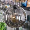 Koyoto Lampadario a sospensione, Lampada a sfera, Lampada a sospensione Ambrato, Chiaro, Grigio fumo, 6-Luci