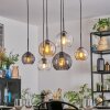 Koyoto Lampadario a sospensione, Lampada a sfera, Lampada a sospensione Ambrato, Chiaro, Grigio fumo, 6-Luci