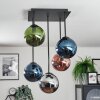 Gastor Plafoniera, Lampada a sfera Blu, Cromo, Verde, Ramato, Grigio fumo, 5-Luci