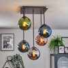 Gastor Plafoniera, Lampada a sfera Blu, Cromo, Verde, Ramato, Grigio fumo, 5-Luci