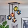 Gastor Plafoniera, Lampada a sfera Blu, Cromo, Verde, Ramato, Grigio fumo, 5-Luci