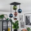 Gastor Plafoniera, Lampada a sfera Blu, Cromo, Verde, Ramato, Grigio fumo, 5-Luci