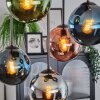 Gastor Plafoniera, Lampada a sfera Blu, Cromo, Verde, Ramato, Grigio fumo, 5-Luci