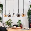 Koyoto Lampadario a sospensione, Lampada a sfera, Lampada a sospensione Écru, Nero, 5-Luci