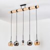 Koyoto Lampadario a sospensione, Lampada a sfera, Lampada a sospensione Écru, Nero, 5-Luci