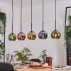Koyoto Lampadario a sospensione, Lampada a sfera, Lampada a sospensione Écru, Nero, 5-Luci