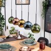 Koyoto Lampadario a sospensione, Lampada a sfera, Lampada a sospensione Écru, Nero, 5-Luci